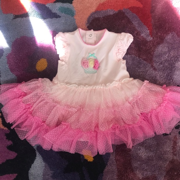 🐣3/$45 Little‎ Me dress Nordstrom Easter bunny - Picture 1 of 7
